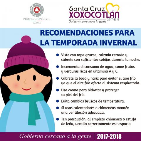 Gobierno de Xoxocotlán emite recomendaciones ante la temporada invernal ...